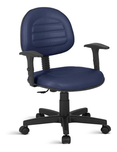Cadeira De Escritório Executiva Gomo E Braço Rv Azul Escuro