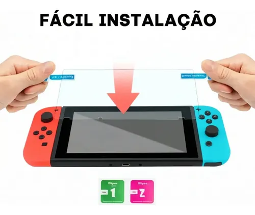 Película Para Nintendo Switch 1 V1 De Vidro 9h Tela Completa