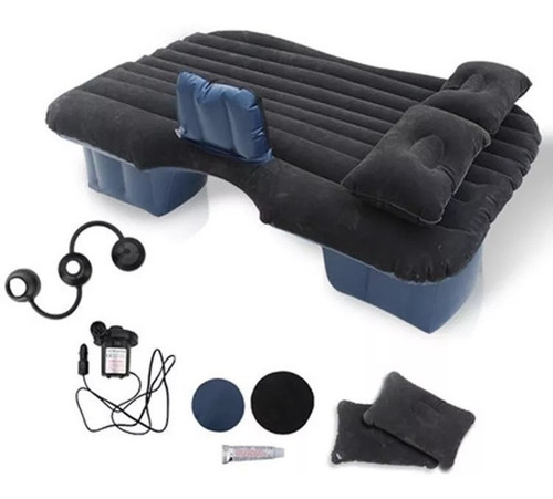 2 Colchon Inflable Con Compresor 12v Y 2 Almohadas Para Auto
