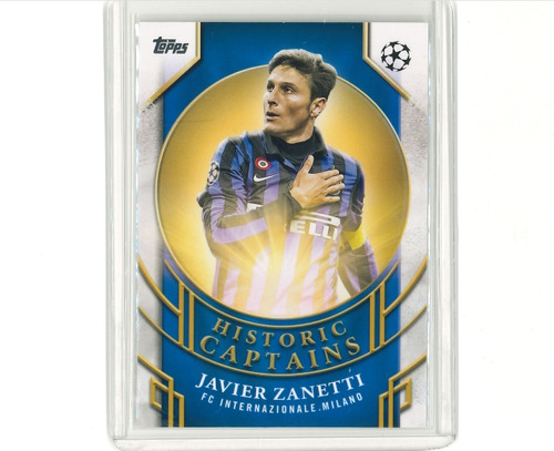 Javier Zanetti Carta Topps Ucl Historic Captains Inter Milan Javier Zanetti Topps Ucl Historic Captains (Usado)