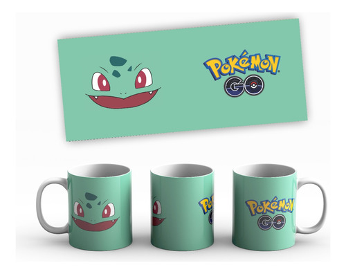 Taza Bulbasaur Pokemon Go De Cerámica 11oz