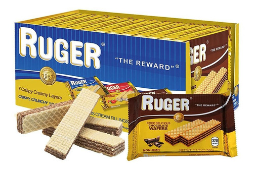 Ruger Wafers - Obleas Austriacas, Chocolate, 2.125 Onzas (pa