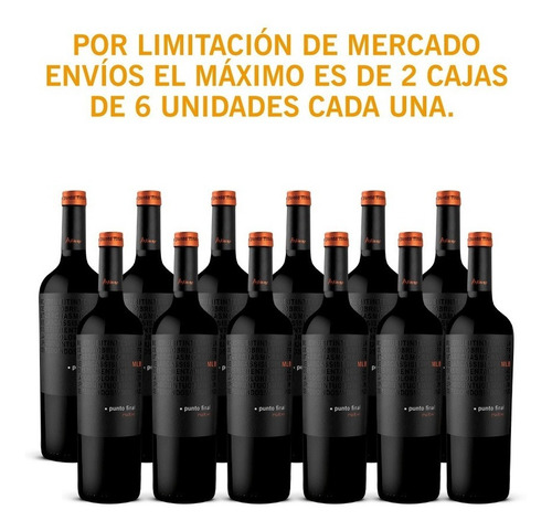 Imagen 5 de 8 de Vino Punto Final Malbec Orgánico 6 Botellas
