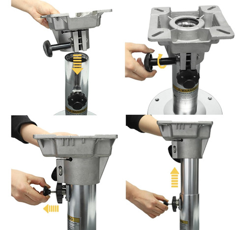 Pedestal De Asiento De Barco Altura Ajustable Y Bloqueo