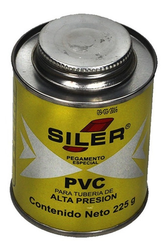 Pegamento Tubería Pvc Rigido 960 Gr Amarillo Lata Siler