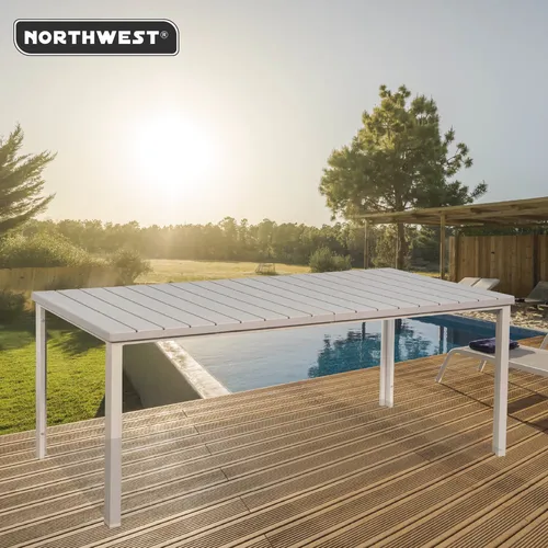 Mesa Terraza Polywood Impermeable 180x90cm Beige Northwest