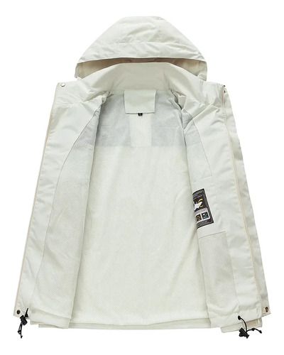 Chaqueta De Escalada Con Capucha Extraíble, Impermeable Y Resistente Al Viento Para Hombre