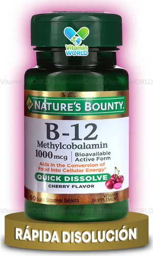 Vitamina B12 Metilcobalamina 1000mcg Fácil Absorción 60 Tab