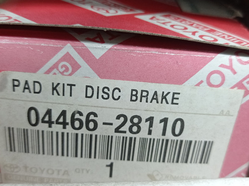 Pastillas De Freno Trasera Toyota Previa Original Toyota. 