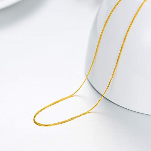 Sisgem Collar De Cadena De Oro Macizo De 18 Quilates Para De