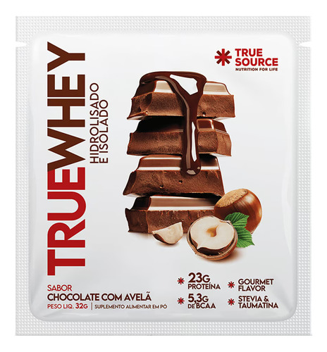 True Whey Protein Chocolate Com Avelã 32g True Source