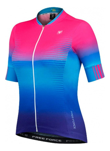 Camisa Free Force Sport Absolute Feminina Azul/rosa