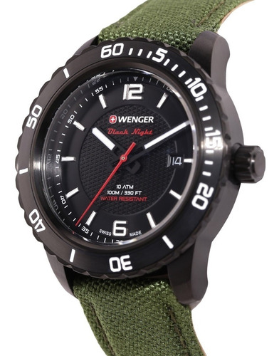 Imagen 2 de 7 de Reloj Wenger Roadster Correa Nylon Verde