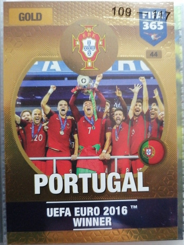 Carta Adrenalyn Portugal Campeón Euro 2016 - Fifa 365 2017