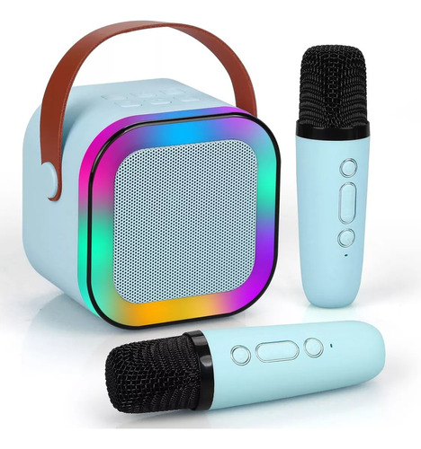 Altavoz Bluetooth Portátil Máquina Karaoke Con 2 Micrófonos