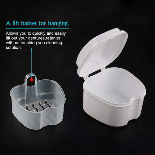 Aa Estuche Blanco For Dentaduras Postizas, Vaso For