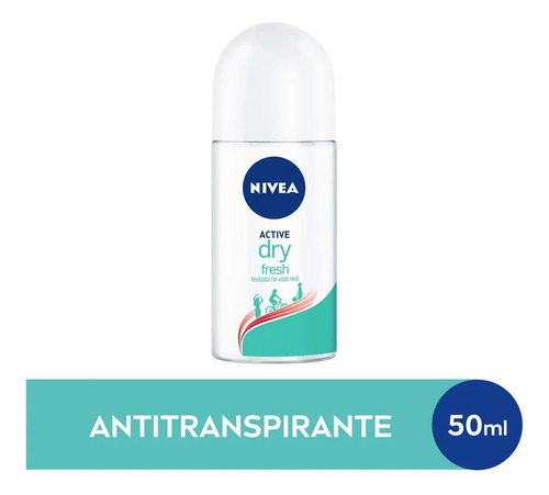 Desodorante Roll On Active Dry Fresh Feminino 50ml Nivea Fragrância Lavanda