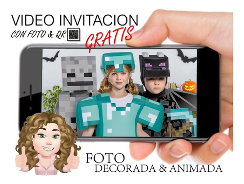Video Invitacion Digital Animada Minecraft La Pelicula 2025