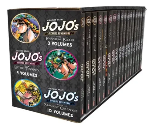 comprar Jojo's Bizarre Adventure: Box Set 1, De Hirohiko Araki. Serie Bizarre Adventure, Vol. 1 al 17. Editorial Panini Books, Tapa Blanda, Edición 1 En Español, 2023