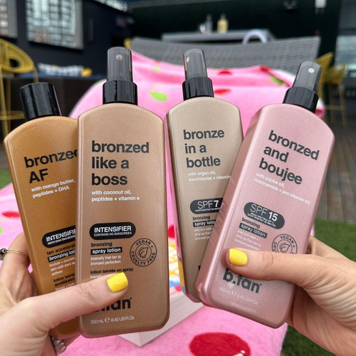 Loción Bronceadora En Aerosol B.tan Bronze Con Spf 7 250 Ml