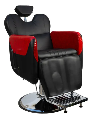 Sillon Barbero Barberia Sillon De Peluqueria Milan Con Rojo