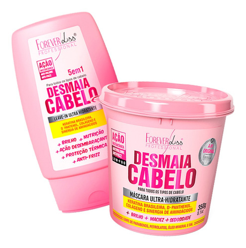 Forever Liss - Kit Desmaia Cabelo Máscara 350g + Leave-in