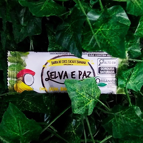 Kit 6x: Barra Coco, Cacau E Banana Orgânica Selva E Paz 30g