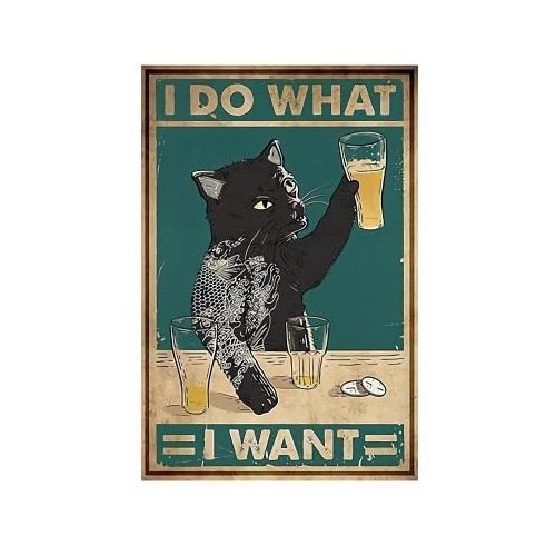 Mwbbar Vintage Tin Signo De Humo Catnip Poster Home 93ckr