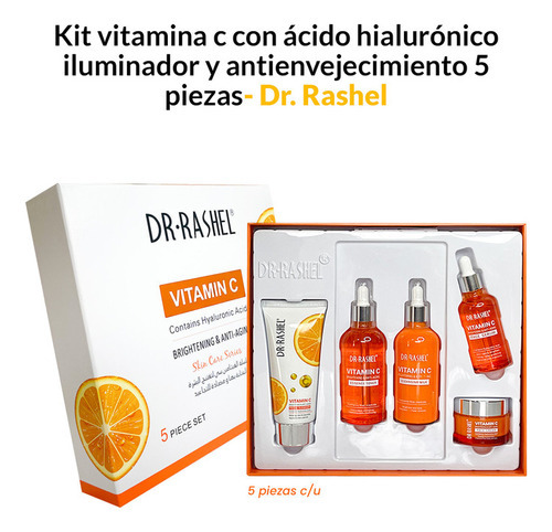 Kit Vit C Con Ácido Hialurónico Ilumina Y Antienvejecimiento