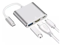 Comprar Hub Usb C Cable Adaptador 3 En 1 Puertos 1x Hdmi 4k, 1x Usb 3.0 5gbps Y 1x Usb-c Pd 100w Carga Rapida Thunderbolt 3 Dock Para Celular Pc Macbook Pro Notebook N Switch Gxtronics