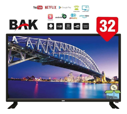 Smart Tv 32 Android 11 Bak Wifi 3 Hdmi 2 Usb Hd 60hz Premium