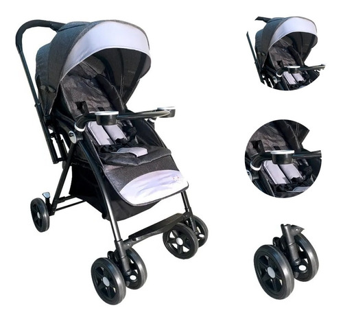 Cochecito Cuna Bebe Paseo Mega Baby Manillar Rebatible Ohf