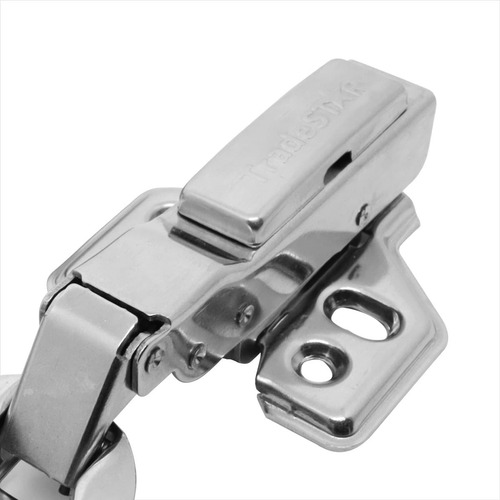 Kit 70 Dobradiça Easy Tn Click Curva Capa Parafuso Aço Inox