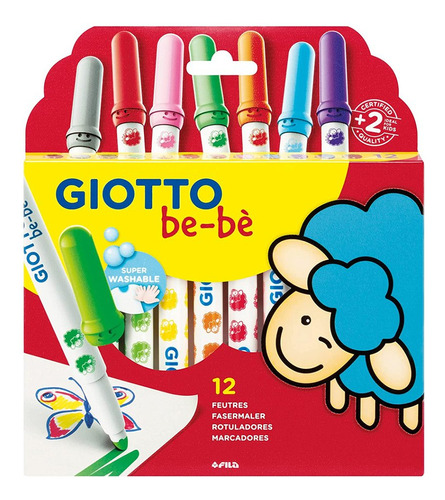 Marcadores Giotto Bebe X 12 Colores No Toxicos