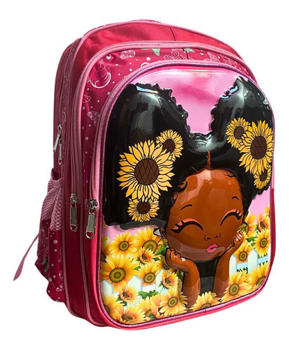 Mochila Escolar Volta As Aulas Princesas Fadas Feminina Cor Menina Girassol Desenho Do Tecido Liso