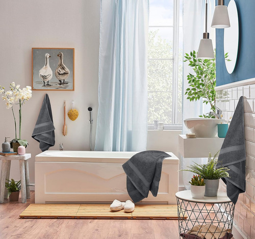 Utopia Towels - Juego De Toallas De 8 Piezas Color Gris Oscuro