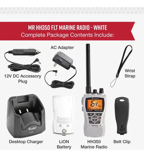 Cobra Mr Hh350 Flt Radio Vhf Flotante De Mano 6 Vatios