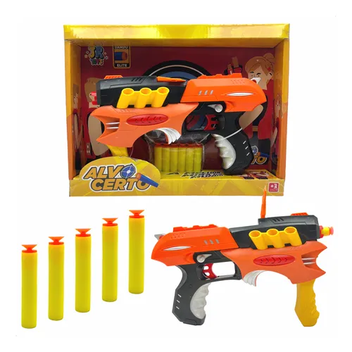 comprar Lança Projéteis Pistola 6 Dardos Arma Pressão Alvo Mira