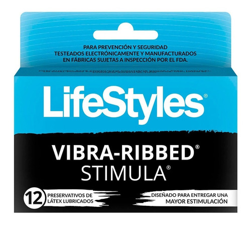 Condones Lifestyles Vibra-ribbed Stimula 12 Unidades