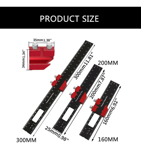 Regla Deslizante Profesional De Aluminio Para Carpintería (1