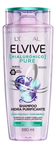 Pack L'oréal Paris Elvive Hialurónico Pure Shampoo 680ml + A