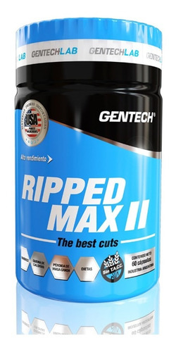 Gentech Ripped Max 60 Cap Quemador Grasa Suplemento 