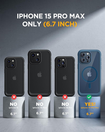Miracase Magnetic For iPhone 15 Pro Max Case 6.7'' [compa...