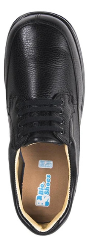 Zapatos Pie Diabético Caballero 824437 Triple Ancho, De Piel