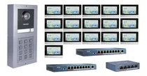 Comprar Video Portero Ip Hikvision 16 Aptos Completo - Electrocom -