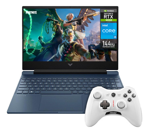 Laptop Gamer HP Victus NVIDIA GeForce RTX 3050 Intel Core i5 24GB RAM 512GB SSD Windows 11 Home Control MSI