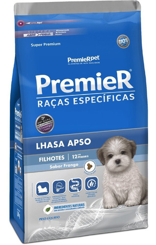 Ração Premier Raças Especificas Caes Lhasa Apso Filhote2,5kg