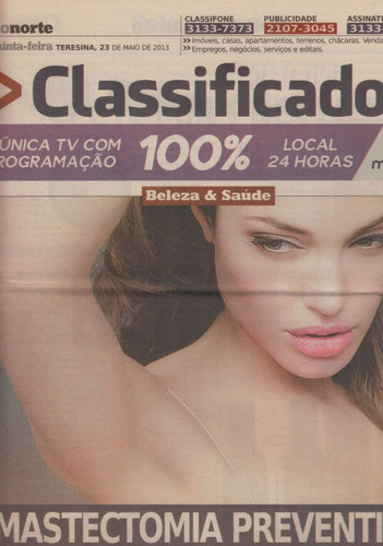 Jornal Classificados: Angelina Jolie / Mastectomia Preventiv