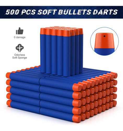 Tudaymol Nerf Balas 500 Dardo Oficial Para Nerf N-elite ...