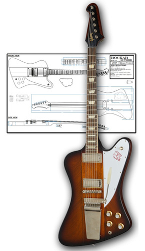 Plano Para Luthier Gibson Firebird (a Escala Real)(neckthru)